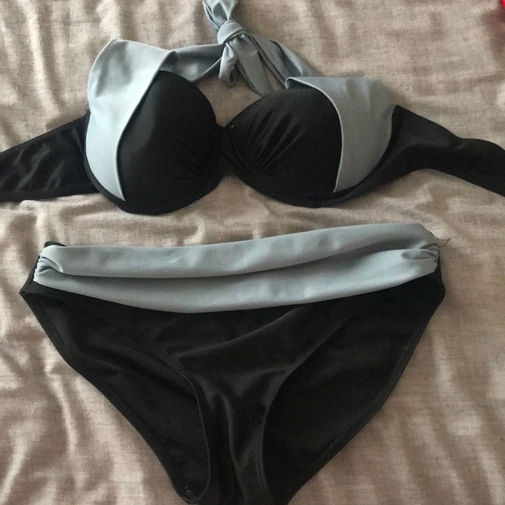 Black and grey bikini